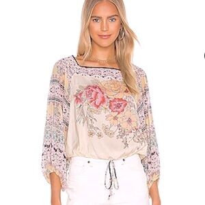 Free People Blue Nile Printed Top in Ivory
